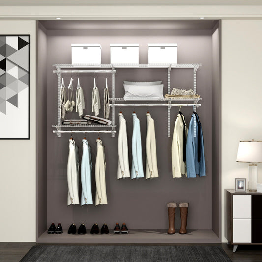 Wall Mounted Closet Organizer Kit, 3 to 5 Feet
