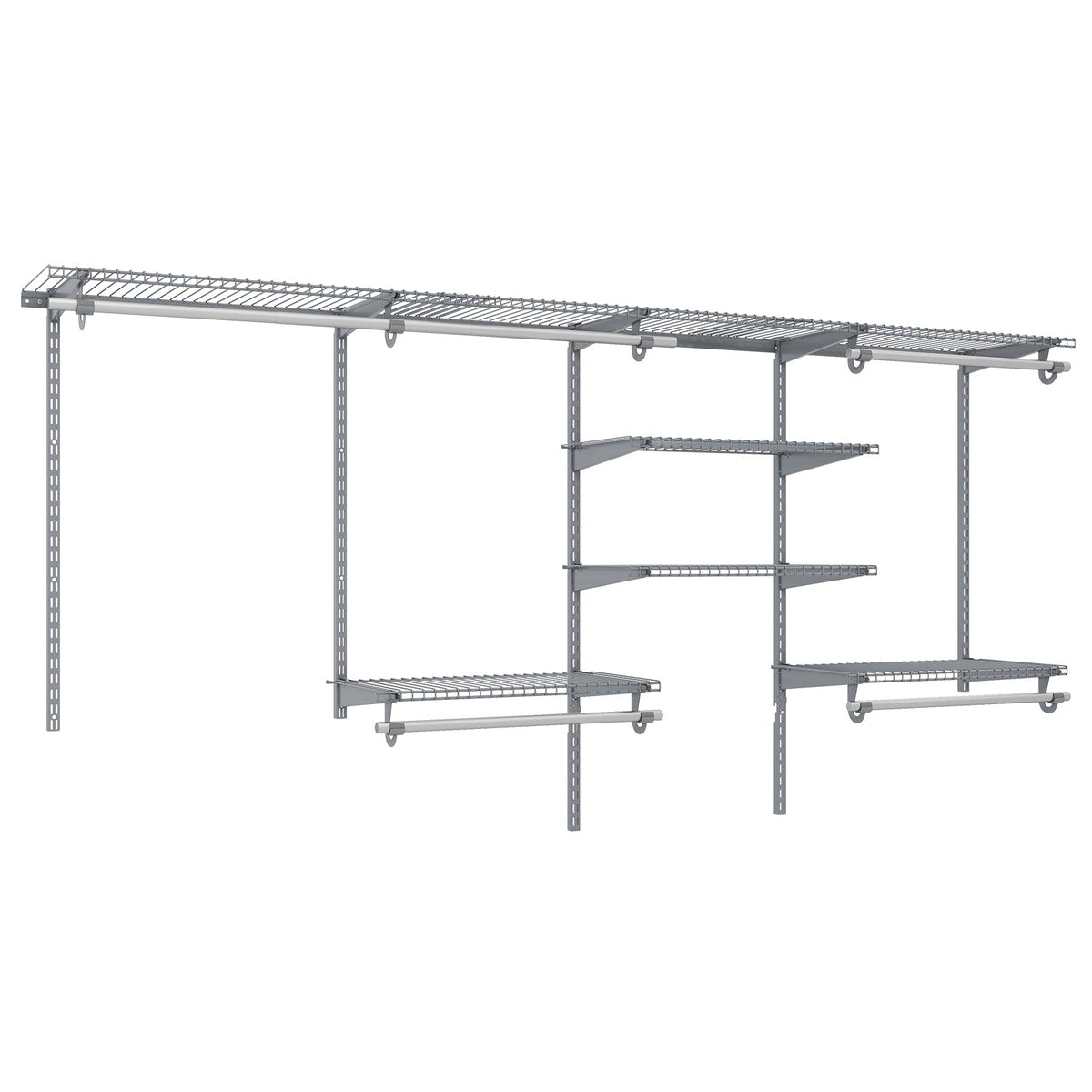 Wall Mounted Closet Organizer, Adjustable 4-8 ft