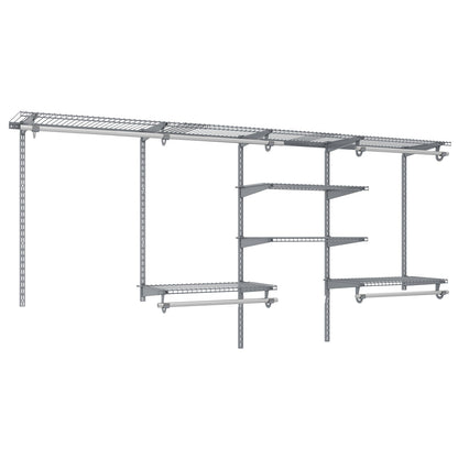 Wall Mounted Closet Organizer, Adjustable 4-8 ft