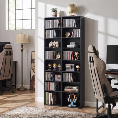 CD Storage Unit with Adjustable Shelves, 54-Inch
