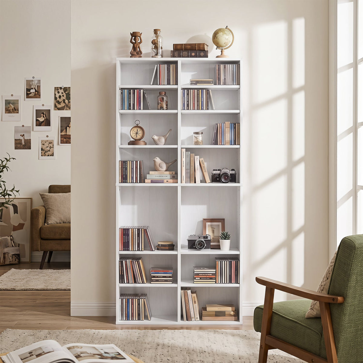 CD Storage Unit with Adjustable Shelves, 54-Inch