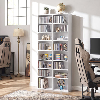 CD Storage Unit with Adjustable Shelves, 54-Inch