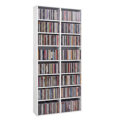 CD Storage Unit with Adjustable Shelves, 54-Inch