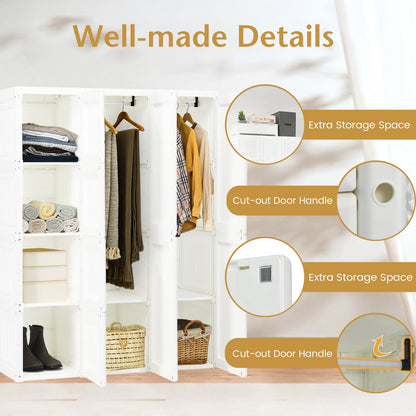 Foldable Closet Organizer with 8 Storage Cubes