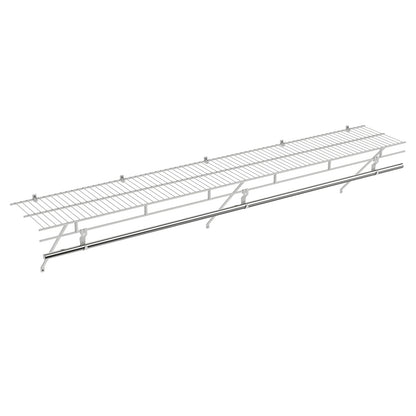 Wall Mounted Laundry Room Shelf with Hanging Rod