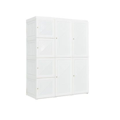 Foldable Wardrobe Closet with 12 Cubby Storage